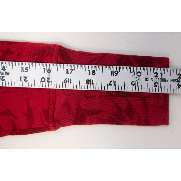 Athleta Women's Size S Coaster Luxe V-Neck Sweatshirt Agate Paisley Red - Picture 10 of 10